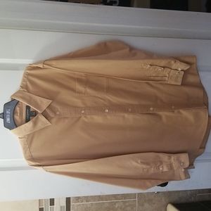 Croft & Barrow - Button down shirt, Size - L, Color - Brown cream